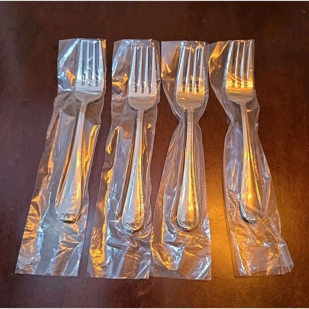 4 Salad Forks Reed & Barton COLBY 18/10 China Brand NEW 7 1/8"